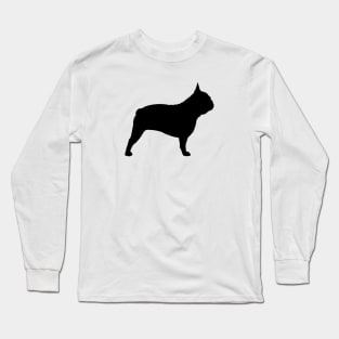 Black French Bulldog Silhouette Long Sleeve T-Shirt